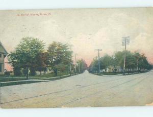 Divided-Back STREET SCENE Akron Ohio OH W2232