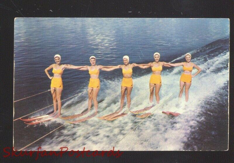 VILLA RIDGE MISSOURI DIAMONDS RESTAURANT ROUTE 66 WATER SKIING OLD POSTCARD