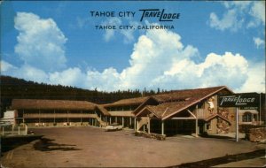 Tahoe City CA Travel Lodge Postcard