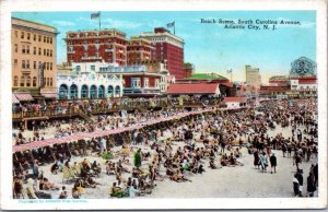 Postcard NJ Atlantic City - Beach Scene South Carolina Avenue