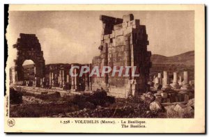 Morocco Volubilis Old Postcard Basilica