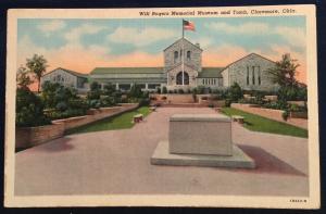 Postcard Unused Will Rogers Museum/Tomb Claremore OK LB