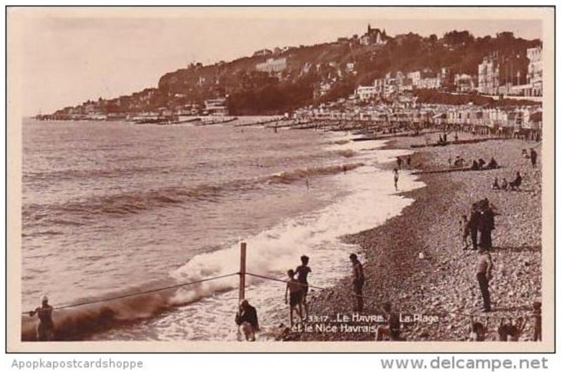 France Le Havre La Plage et le Nice Havrais Real Photo