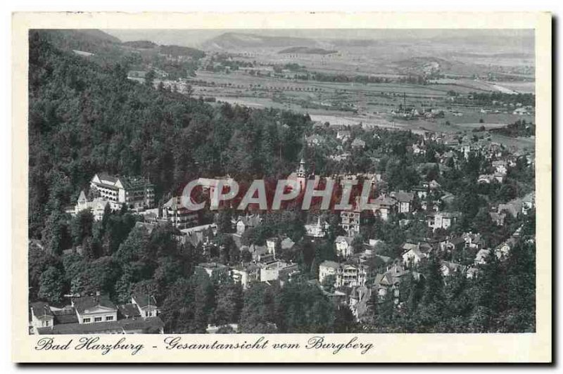 Old Postcard Bad Harzburg Gesamtansicht vom Burgberg