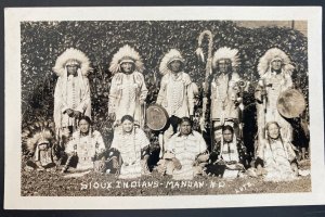 Mint USA RPPC Real Picture Postcard Native American Sioux Indians Mandan ND