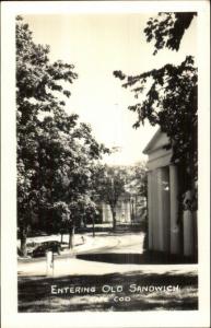 Entering Sandwich Cape Cod MA Real Photo Postcard