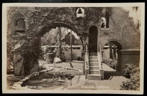 Vintage Postcard 1939-1950 Mission Inn, Riverside, California (CA) RPPC