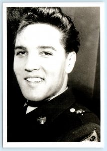 ELVIS PRESLEY ~ Repro MILITARY UNIFORM Smiling 4¾x6¾ Postcard 2004