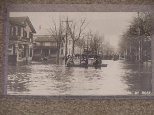 Flood Disaster Photo Postcard by Rose, 1910 (not sure where?) unused vintage