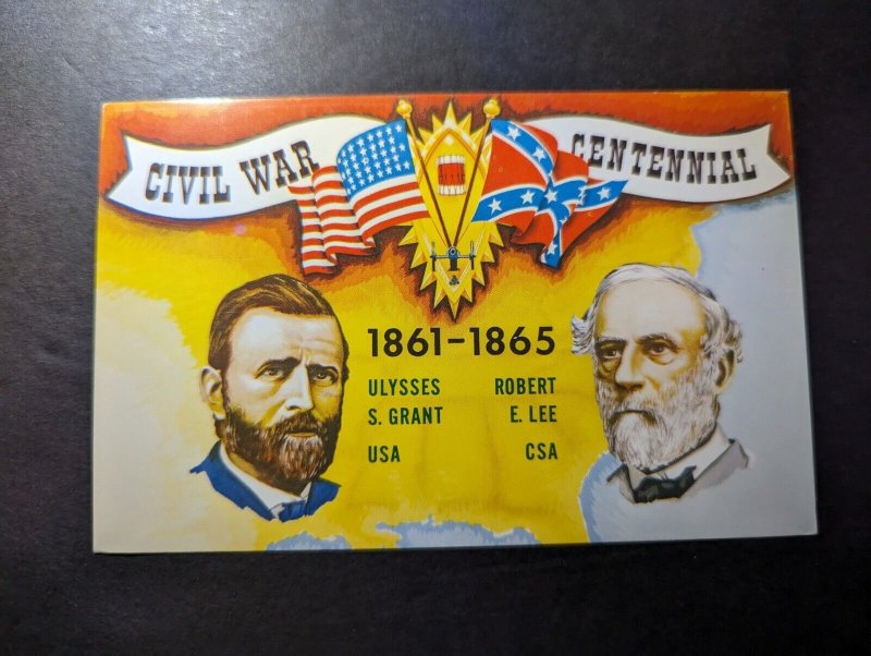 Mint USA Civil War Centennial Postcard Ulysses S Grant Robert E Lee