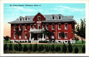 Postcard St. Luke's Hospital in Wellington, Kansas