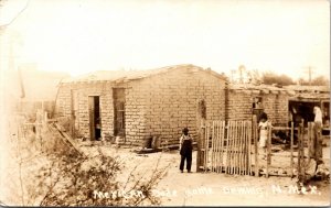 Real Photo Postcard Mexican Home in Deming, New Mexico