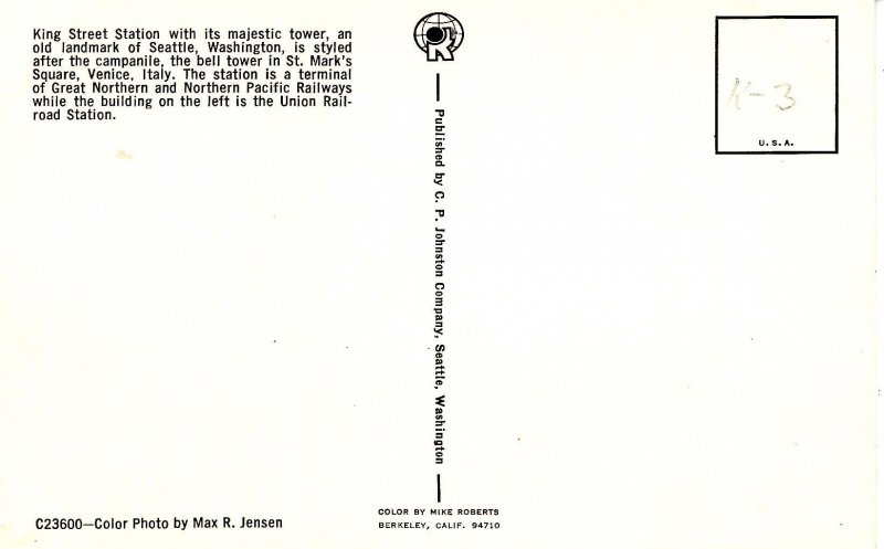 WA - Seattle. King Street Station