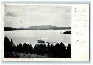 1905 Lake Sunapee And Sunapee MT Steamboat Springfield Massachusetts Postcard  