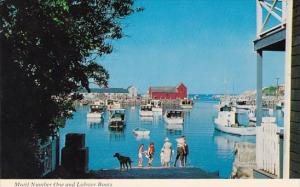 Massachusetts Rockport Motif Number One and Lobster Boats From Town Landing