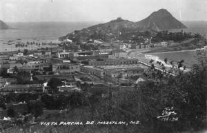 Mazatlan Sinaloa Mexico panoramic birds eye view real photo pc Y11724 