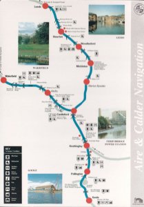 Aire & Calder Scottish Railway Line Train Map Postcard