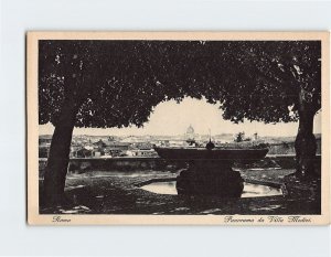 Postcard Panorama da Villa Medici Rome Italy