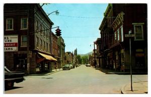 1950s/60s Main Street Scene, Jersey Shore, PA, Jersey Shore Hotel Postcard