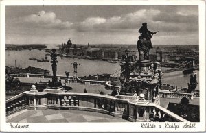 Hungary Budapest Kilátás a Királyi Várból Vintage Postcard 09.21