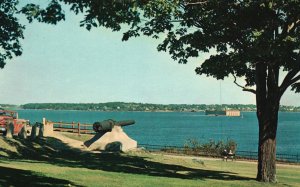 Postcard Fort Allen Park Casco Bay View Eastern Promenade Portland Maine ME