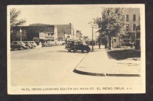 RPPC EL RENO OKLAHOMA DOWNTOWN STREET SCENE OLD CARS REAL PHOTO POSTCARD