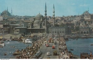 RP: Istanbul , Turkey , 50-60s Golden Mosque , Galata Bridge