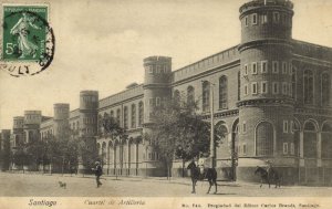 chile, SANTIAGO, Cuartel de Artilleria (1908) Carlos Brandt Postcard