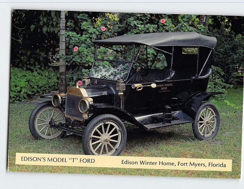 Postcard Edison's Model T Ford, Edison Museum, Fort Myers, Florida