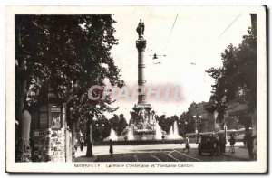 Old Postcard Marseille Place Castellane Cantini et'Fontaine