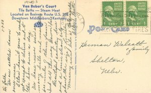 Postcard Kentucky Middlesboro Van Beber's Court roadside Cline 23-41