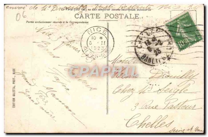 Old Postcard Nice Carnival Float Carnival Folklore Giant XLV