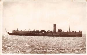 uk40307 isle of wight steamer real photo  uk navy ship sail