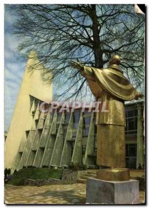 Postcard Modern Brussels Expo 1958 Pavilion of the Holy Statue seat of his ho...