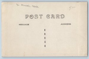 c1910's Squirrel Feeder On Tree RPPC Photo Unposted Antique Postcard