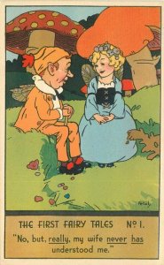 1920s Fantasy Fairytale Romance Mushroom Pental Postcard 21-14436