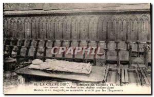 Old Postcard La Chaise Dieu Tomb of Clement VI