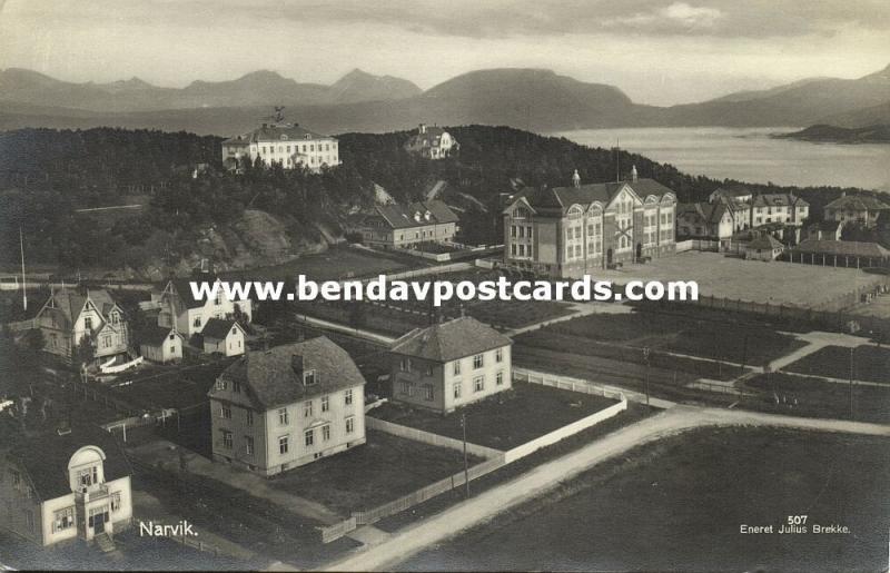 norway norge, NARVIK, Partial View (1910s) RPPC