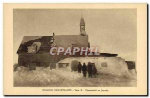 Old Postcard Polar Eskimo Missions Chesterfield in January