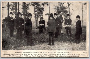 Canton Ohio c1908 Postcard McKinley National Memorial Trustee Selecting Monument