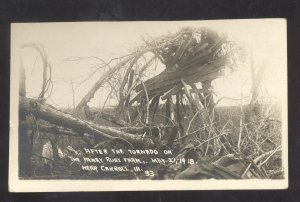 RPPC CARROLL IOWA 1918 TORNADO DISASTER RUST FARM REAL PHOTO POSTCARD