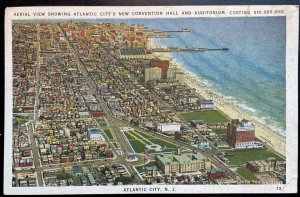 Vintage Postcard 1936 Aerial View of Atlantic City, New Jersey