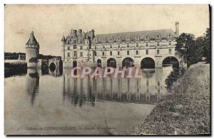 Old Postcard Chateau de Chenonceau Facade meridionale