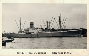 Koninklijke Hollandsche Lloyd MS Gooiland Ship RPPC 08.41