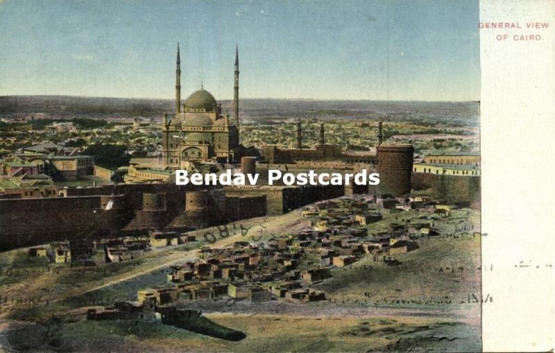 egypt, CAIRO, General View with Alabaster Mosque (1910s) Islam