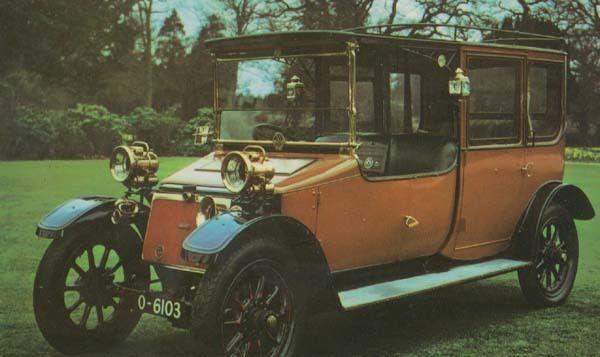 Lanchester 1910 British 28 HP Rare Car Photo Postcard