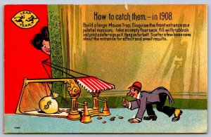 K50/ Leap Year 1908 Holiday Postcard Man Woman Love Money Trap 47