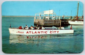 1958 Atlantic City Passenger Speed Boat Atlantic City New Jersey Posted Postcard