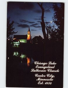 Postcard Chisago Lake Evangelical Lutheran Church, Center City, Minnesota