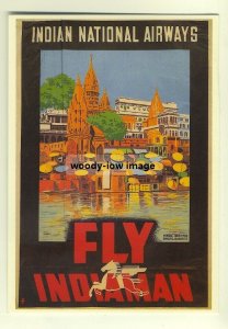ad2741a  -  Indian National Airways, Indiaman   -  modern poster advert postcard